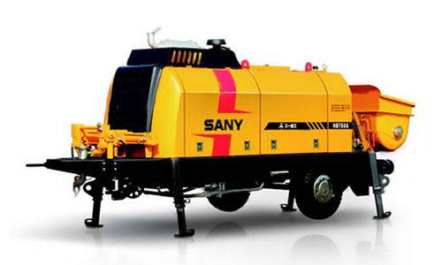 Trailer-mounted concrete pump - HBT6006A-5 - SANY - for construction / electric / piston
