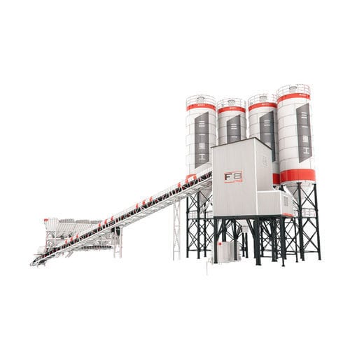 Stationary concrete batching plant - HZS180F8 - SANY - continuous
