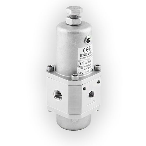 Air pressure regulator - 1700 Steel Line series - PNEUMAX - membrane / single-stage / stainless steel