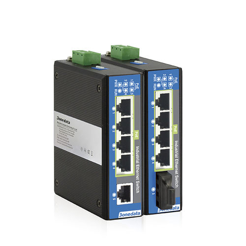 Unmanaged switch - IPS215 Series - 3onedata Co.,Ltd. - 5 ports / layer 2 / DIN rail mounted