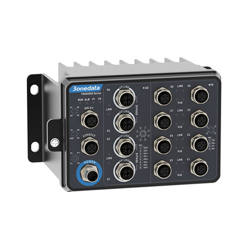 EN50155 network switch - TNS5500D-8P4GT Series - 3onedata Co.,Ltd. - managed / 12 ports / gigabit Ethernet