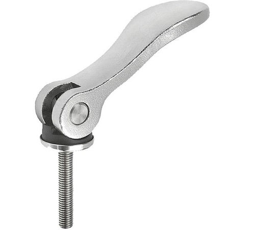 Stainless steel cam lever - 04233 series - Fixtureworks - plastic / threaded / adjustable