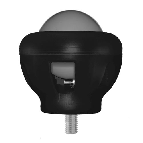 Fixed caster - OC50 - Omnitrack - threaded stud / spherical / plastic