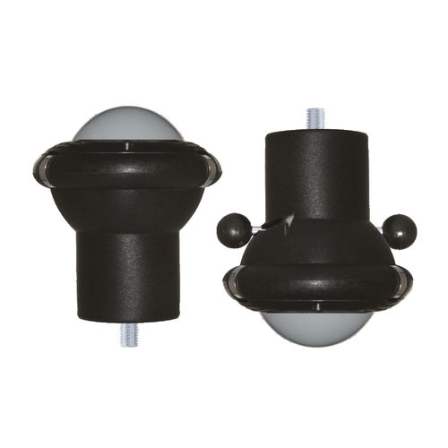 Fixed caster - OC5 series - Omnitrack - threaded stud / with brake / spherical