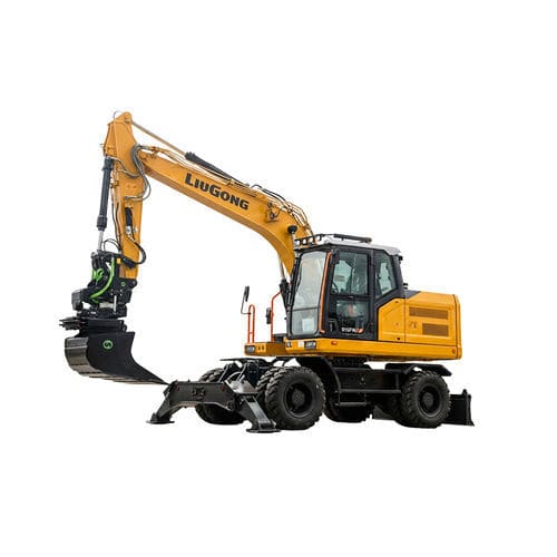 Midi excavator - 915FW - Guangxi Liugong Machinery Co., Ltd. - wheeled / Tier 3 / construction