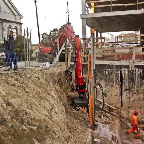 Excavator drill attachment 22A Junttan Oy for foundation