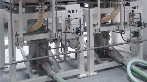 IBC container pneumatic conveying system - Minijet TiO2 M504 - NTE PROCESS - for filters / for hopper / for silo