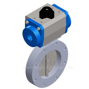 Butterfly valve - ISO FVP2 series - Highlight Technology Corp. - pneumatic / flow control / high-vacuum