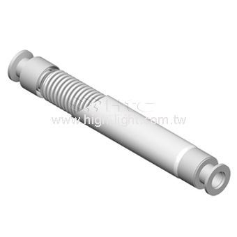 Stainless steel hose - KF-BFX series - Highlight Technology Corp. - for vacuum / flange / braided