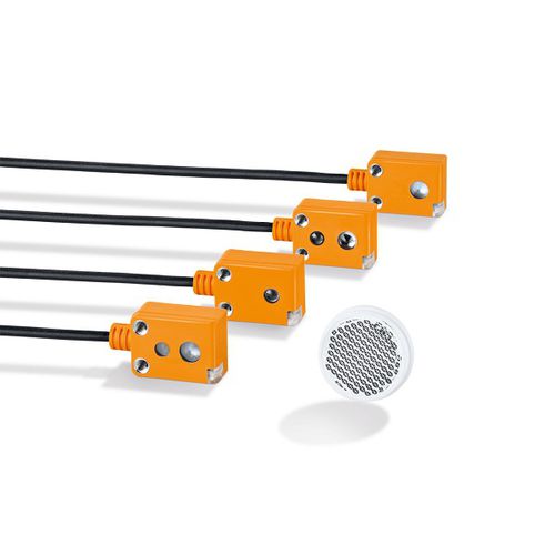 Photoelectric sensor with background suppression - 07x2xx series - ifm electronic - diffuse reflective / retroreflective / through-beam