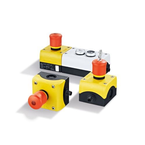 Mushroom push-button switch - AC01x, E7007S series - ifm electronic - emergency stop / rugged / illuminated