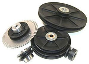 Toothed pulley - Torque Transmission - round belt