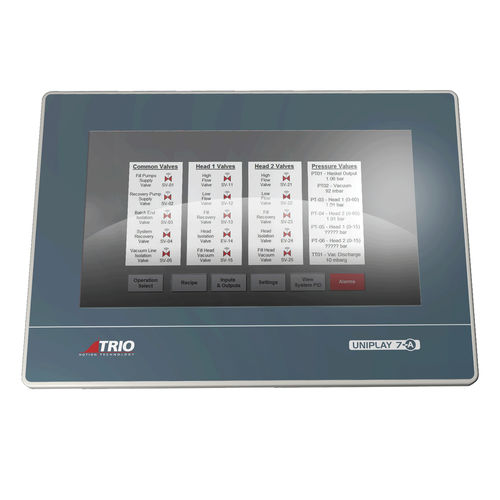 HMI terminal with touch screen - UNIPLAY 7-A - Trio Motion Technology - handheld / 1024 x 600 / RISC