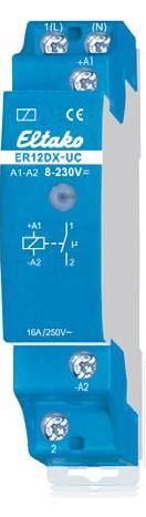 12VDC electromechanical relay - ER12DX-UC - Eltako Electronics - 1 NO / DIN rail