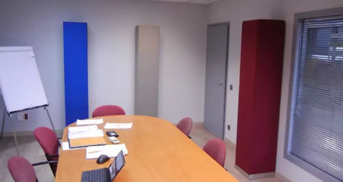 Synthetic fiber core sandwich panel - ACUSTIART TOTEM - Acústica Integral - Soundproofing - fabric / floor / fire-resistant