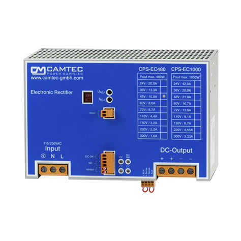 DIN rail power supply - CPS-EC480 - Camtec Power Supplies GmbH - AC/DC / single-output