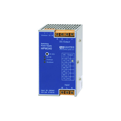 DIN rail power supply - HPW02401 - Camtec Power Supplies GmbH - AC/DC / switching / single-phase