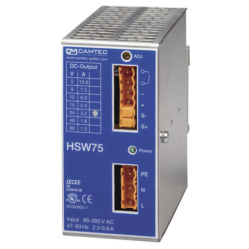 DIN rail power supply - HSW00751 - Camtec Power Supplies GmbH - AC/DC / switching / single-phase