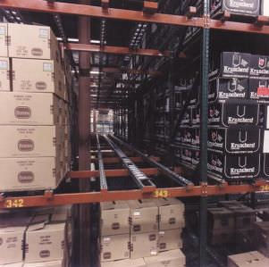 Storage warehouse shelving - max. 3 000 lb | Gravity - Ridg-U-Rak - dynamic / for boxes / pallet