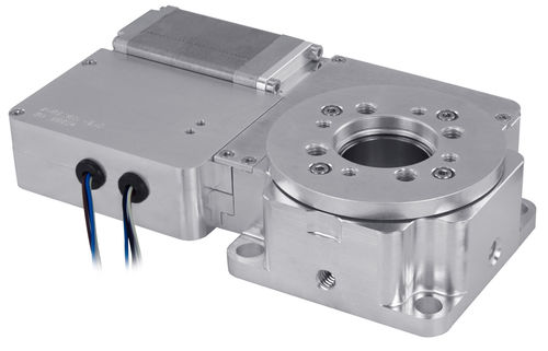 Rotary table with stepper motor - X-RSW-SV series - Zaber Technologies - Vancouver, BC - horizontal / for clean rooms / worm gear