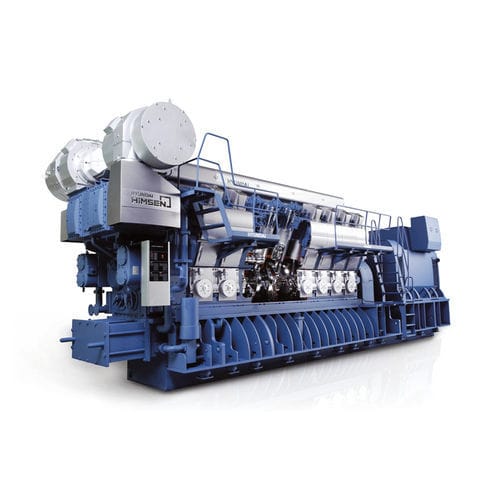 Diesel engine - H32/40V series - Hyundai Heavy Industries-Marine Engine - multi-cylinder / turbocharged / for generator sets