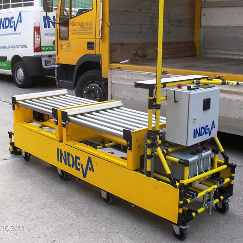 Loading automated guided vehicle - Scaglia Indeva - unloading / for heavy loads / driven roller
