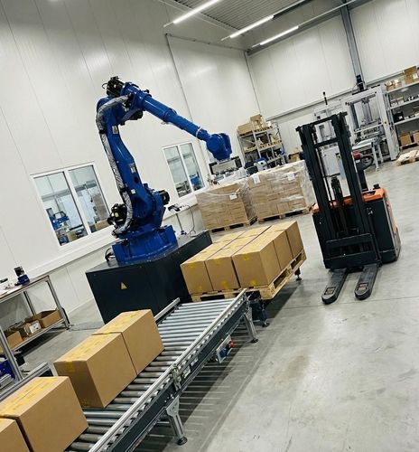 Packaging line for the food industry - HeavyCUBE Packaging Island - Scaglia Indeva - for boxes / robotic