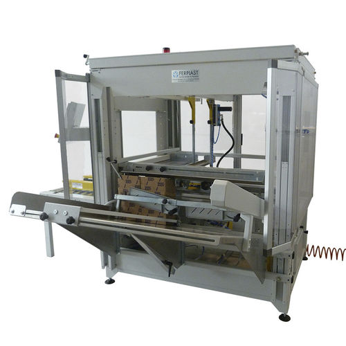Automatic case erector - F 2000 - Ferplast - adhesive tape / hot-melt glue / bottom sealer