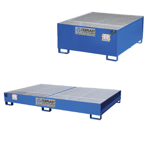 IBC container containment bund - FPB826S;FPB8070C - Ferplast - steel / painted steel / with galvanized grid