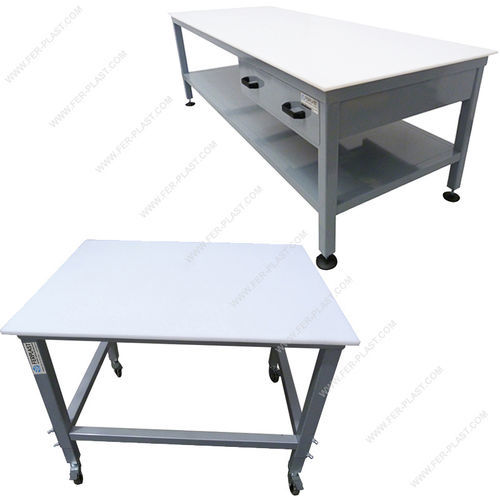 Stainless steel workbench - P series - Ferplast - assembly / with drawer