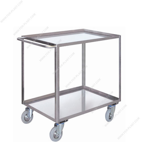Transport cart - 41AV-41V - Ferplast - stainless steel / shelf / tank