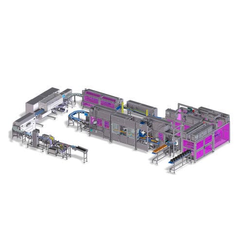 Complete packaging line for the food industry - iXAPACK GLOBAL - for biscuits / for milk / for grain