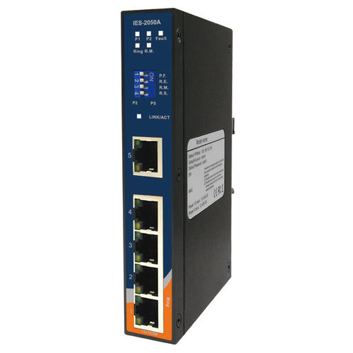 Managed ethernet switch - IES-2050A - Oring Industrial Networking Corp. - 5 ports / 10/100BaseT(X) / layer 2