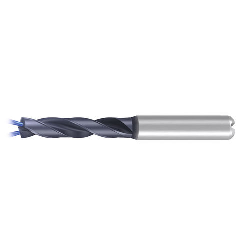 Solid drill bit - VHM-EF-DIN 6537K-HA-IK-4FF-TIALN-T14 - EMUGE-FRANKEN - for non-ferrous materials / for steel / for titanium alloys