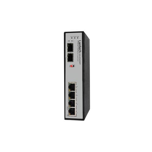 Unmanaged ethernet switch - IGS-0204DSFP - Lantech Communications Europe GmbH - 6 ports / DIN rail / wall