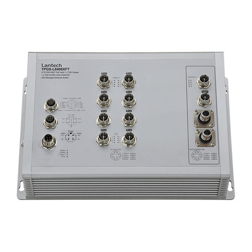 Managed ethernet switch - TPGS-L6408XFT series - Lantech Communications Europe GmbH - 12 ports / layer 2 / layer 3
