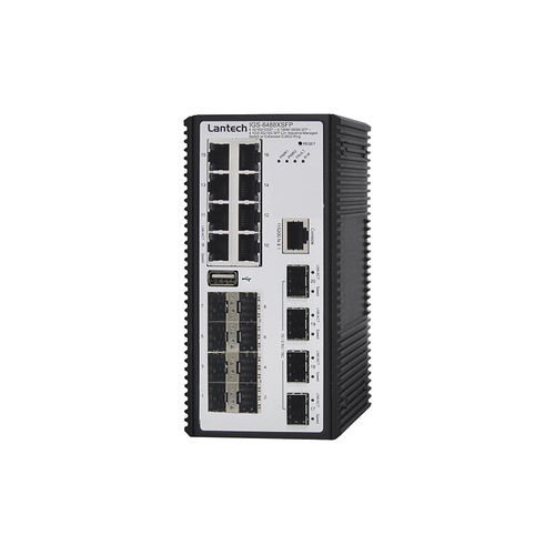 Managed ethernet switch - IGS-6488XSFP series - Lantech Communications Europe GmbH - 20 ports / gigabit / DIN rail