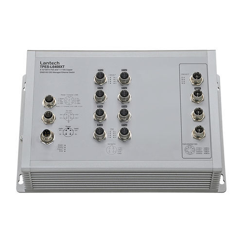 Managed ethernet switch - TPES-L6408XT series - Lantech Communications Europe GmbH - 12 ports / layer 2 / layer 3