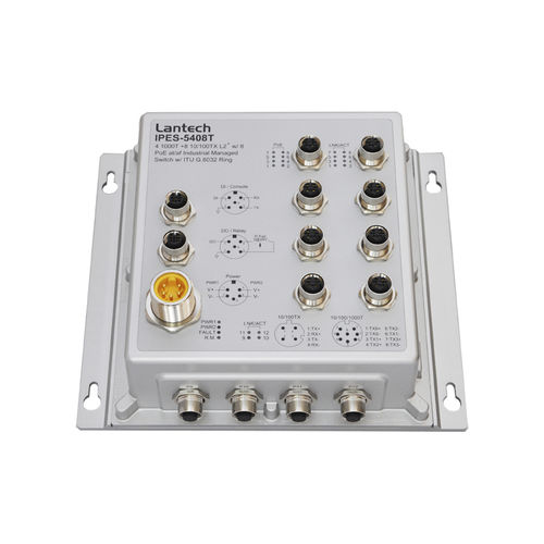 Managed ethernet switch - IPES-5408T series - Lantech Communications Europe GmbH - 12 ports / gigabit / wireless