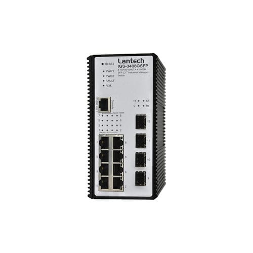 Managed ethernet switch - IGS-3408GSFP series - Lantech Communications Europe GmbH - 12 ports / gigabit / layer 2