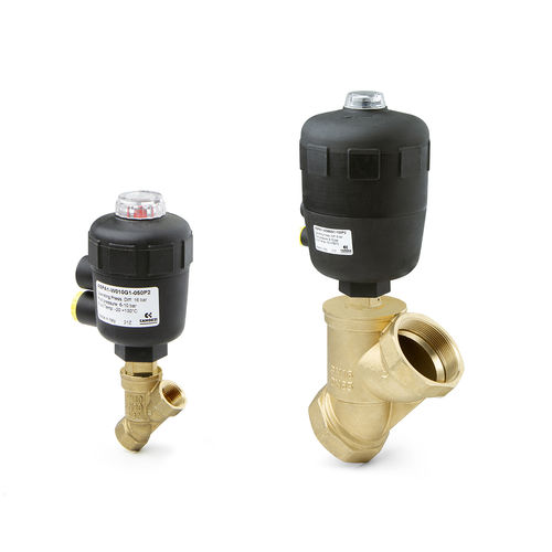 Piston valve - ASP series - CAMOZZI AUTOMATION - pneumatically-operated / for control / for hot water