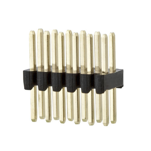 Male pin header - PR20BxxVBDN - METZ CONNECT - double-row / straight / 1.27 mm (0.050")