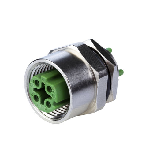 Data connector - MMT361A115 - METZ CONNECT - female / M12 D-coded / 4-pole