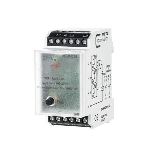 Under-voltage monitoring relay - DUW-C12 - METZ CONNECT - three-phase / DIN rail