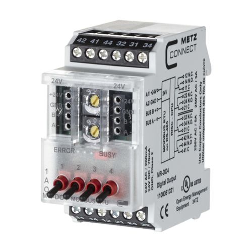 Digital I O module - MR-DO4 Modbus RTU - METZ CONNECT - Modbus RTU / 4 digital outputs / DIN rail