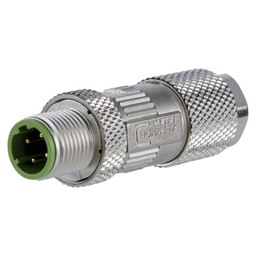 Data connector - MNF881A115 - METZ CONNECT - female / M12 D-coded / die-cast zinc