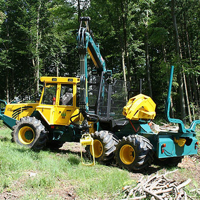 Rubber-tired forestry harvester - HSM 805F KOMBI  - HSM - Hohenloher Spezial-Maschinenbau GmbH & Co. K - forestry forwarder