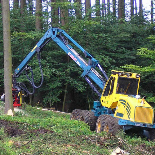 Rubber-tired forestry harvester - HSM 405 H2 8WD - HSM - Hohenloher Spezial-Maschinenbau GmbH & Co. K
