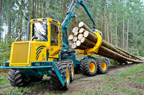 Rubber-tired forestry harvester - HSM 208F Kombi 11t  - HSM - Hohenloher Spezial-Maschinenbau GmbH & Co. K - forestry forwarder