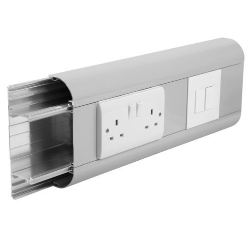 Cabling trunking - STERLING CURVE - Marshall-Tufflex - polycarbonate / aluminium / molding and baseboard